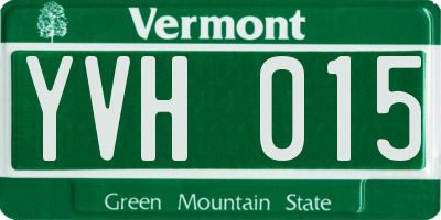 VT license plate YVH015