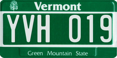 VT license plate YVH019