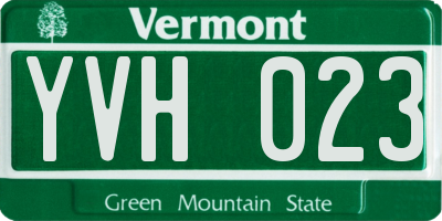 VT license plate YVH023