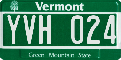 VT license plate YVH024