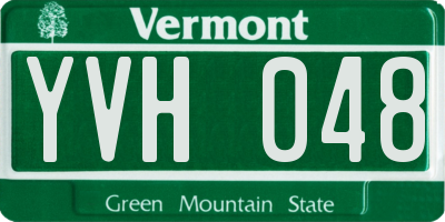 VT license plate YVH048