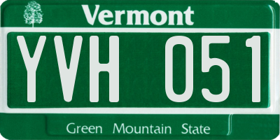VT license plate YVH051