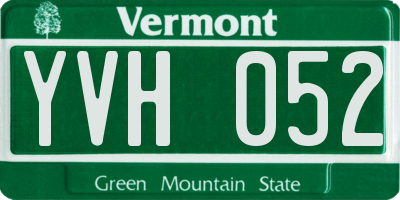 VT license plate YVH052