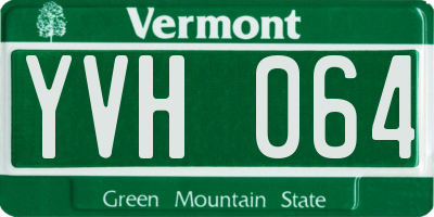 VT license plate YVH064