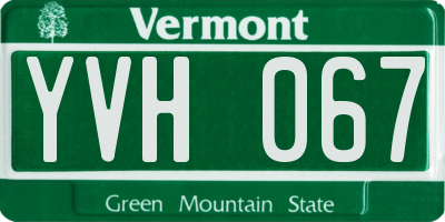 VT license plate YVH067