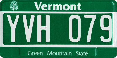 VT license plate YVH079