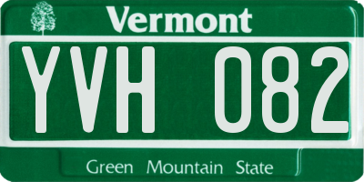 VT license plate YVH082