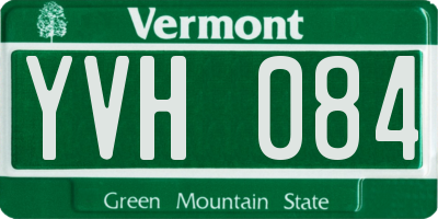 VT license plate YVH084