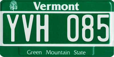 VT license plate YVH085