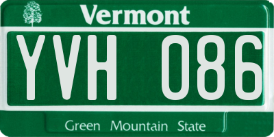 VT license plate YVH086