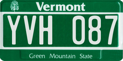 VT license plate YVH087