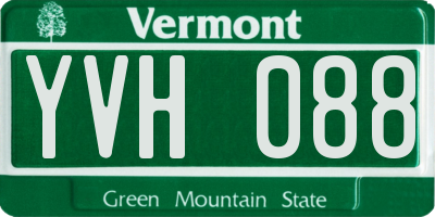 VT license plate YVH088