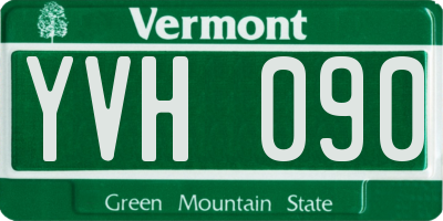 VT license plate YVH090