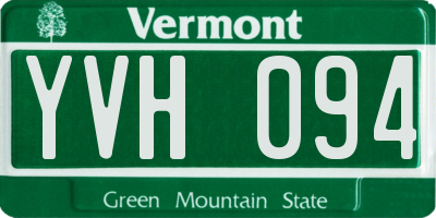 VT license plate YVH094