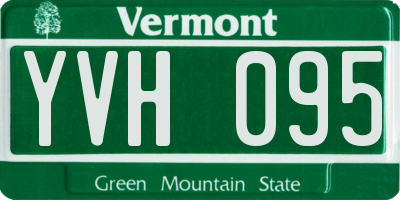 VT license plate YVH095