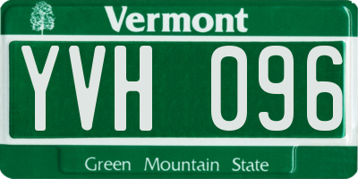 VT license plate YVH096