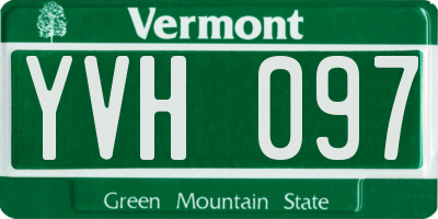 VT license plate YVH097