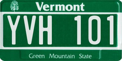 VT license plate YVH101