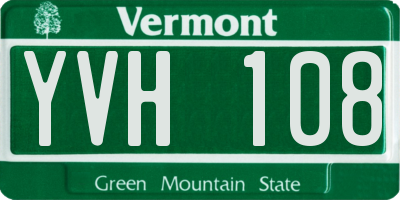 VT license plate YVH108