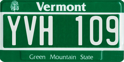 VT license plate YVH109