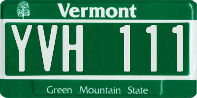 VT license plate YVH111