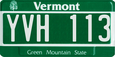 VT license plate YVH113