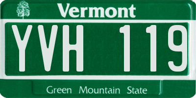 VT license plate YVH119