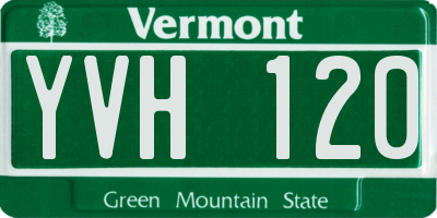 VT license plate YVH120