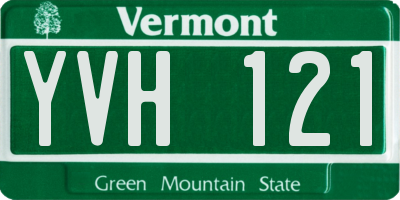 VT license plate YVH121