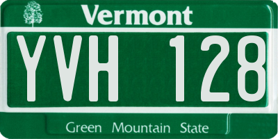 VT license plate YVH128