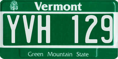 VT license plate YVH129