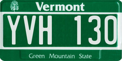 VT license plate YVH130