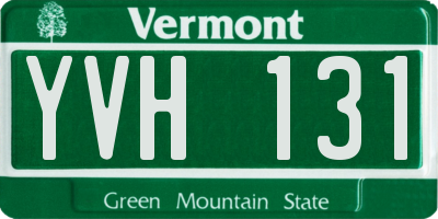 VT license plate YVH131