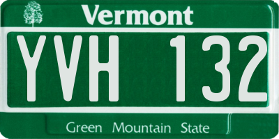 VT license plate YVH132