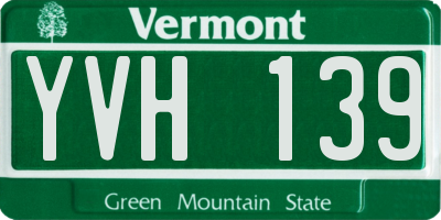VT license plate YVH139