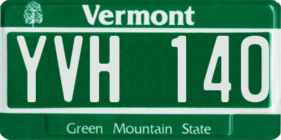 VT license plate YVH140