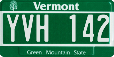 VT license plate YVH142