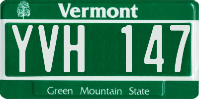 VT license plate YVH147