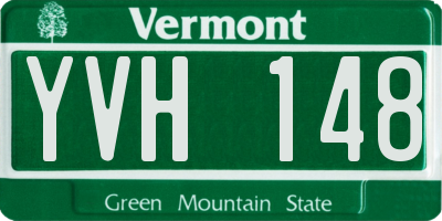 VT license plate YVH148