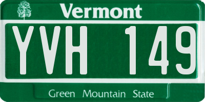 VT license plate YVH149