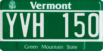 VT license plate YVH150