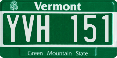 VT license plate YVH151
