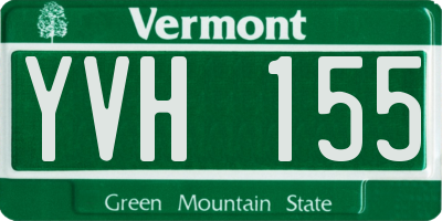 VT license plate YVH155