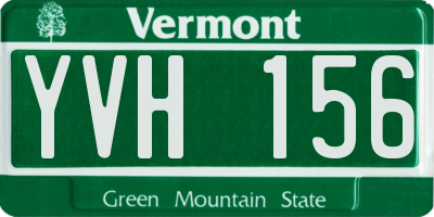 VT license plate YVH156