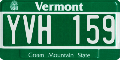 VT license plate YVH159