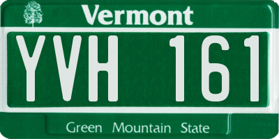 VT license plate YVH161