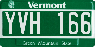 VT license plate YVH166