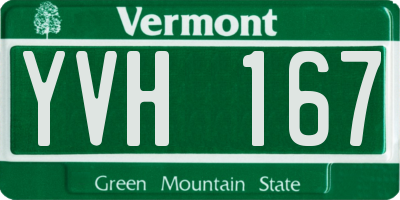 VT license plate YVH167