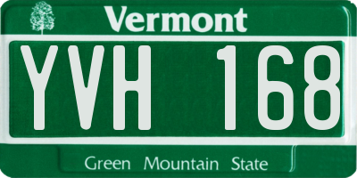 VT license plate YVH168