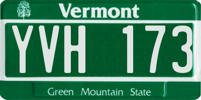 VT license plate YVH173